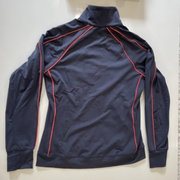 JOE FRESH Athletic Spandex Jacket ~ Dark Gray with Coral Piping ~ Size Small - Picture 6 of 15
